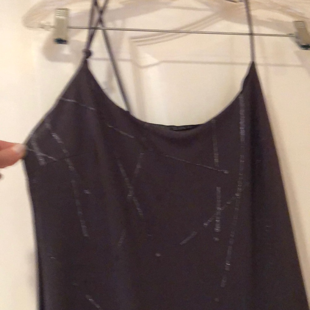 Nicole Miller long dress in charcoal grey
